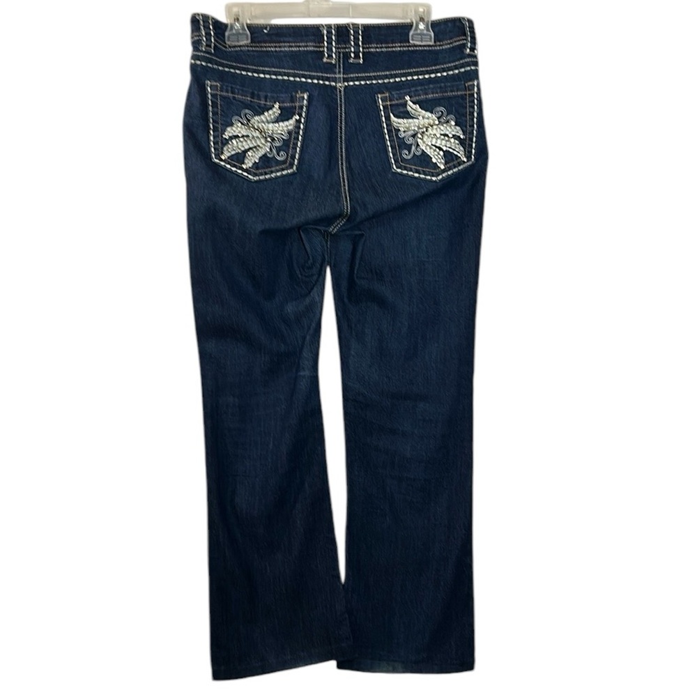 Roadrunner women’s jeans size 10 blue denim‎ pants stretch embroidered